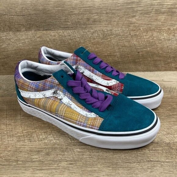 VANS Acid Prep Multicolor Plaid Sneakers Skate Shoes Womens 6.5 Mens 5 NEW - Picture 1 of 10